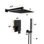 12-Inch Rainfall Shower System with Push Button Pressure Balanced Valve