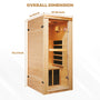 Single Person Far-Infrared Sauna Room with 5 Heating Plates for Home Wellness