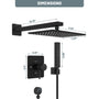 11.8*7.8 inch Coaxial Thermostatic Shower System with 2-Function Handheld