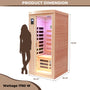 1-Person Low-EMF Hemlock Infrared Sauna with Bluetooth & Lights