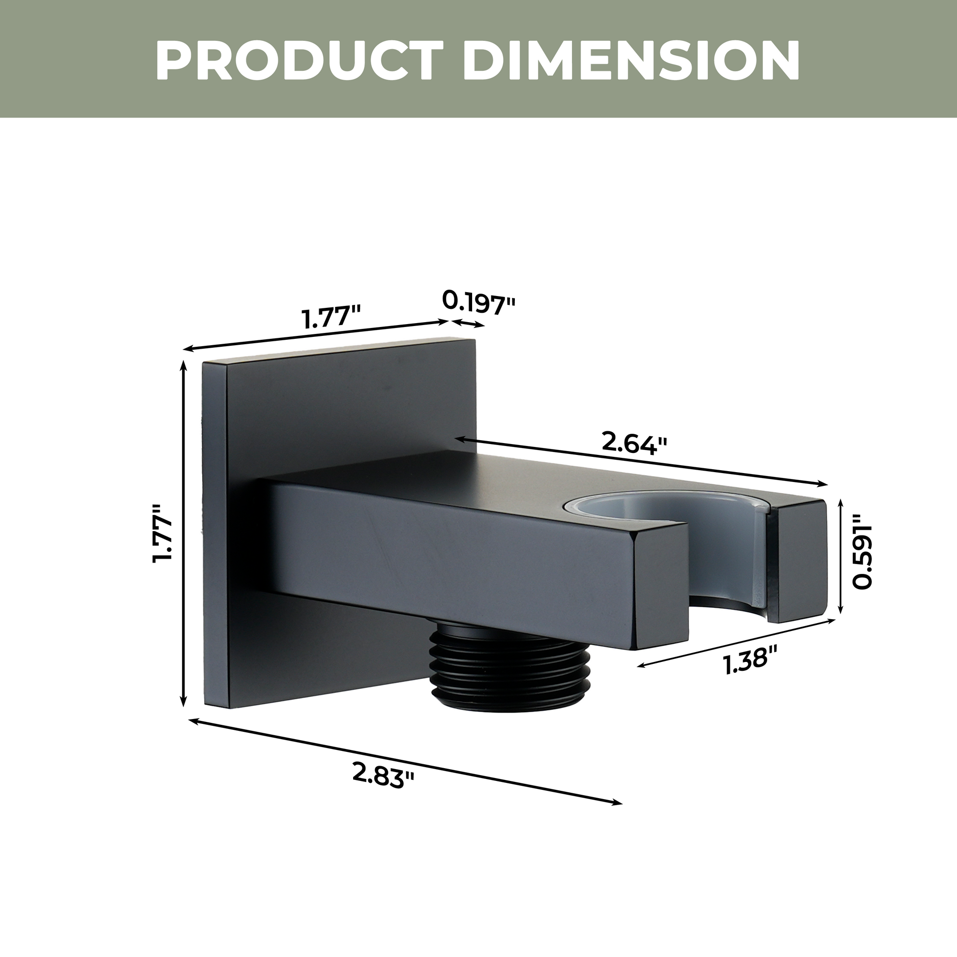 Brass Handheld Shower Holder Fixed Wall Mount Bracket