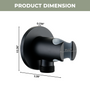 Round Brass Handheld Shower Holder Fixed Wall Mount Bracket