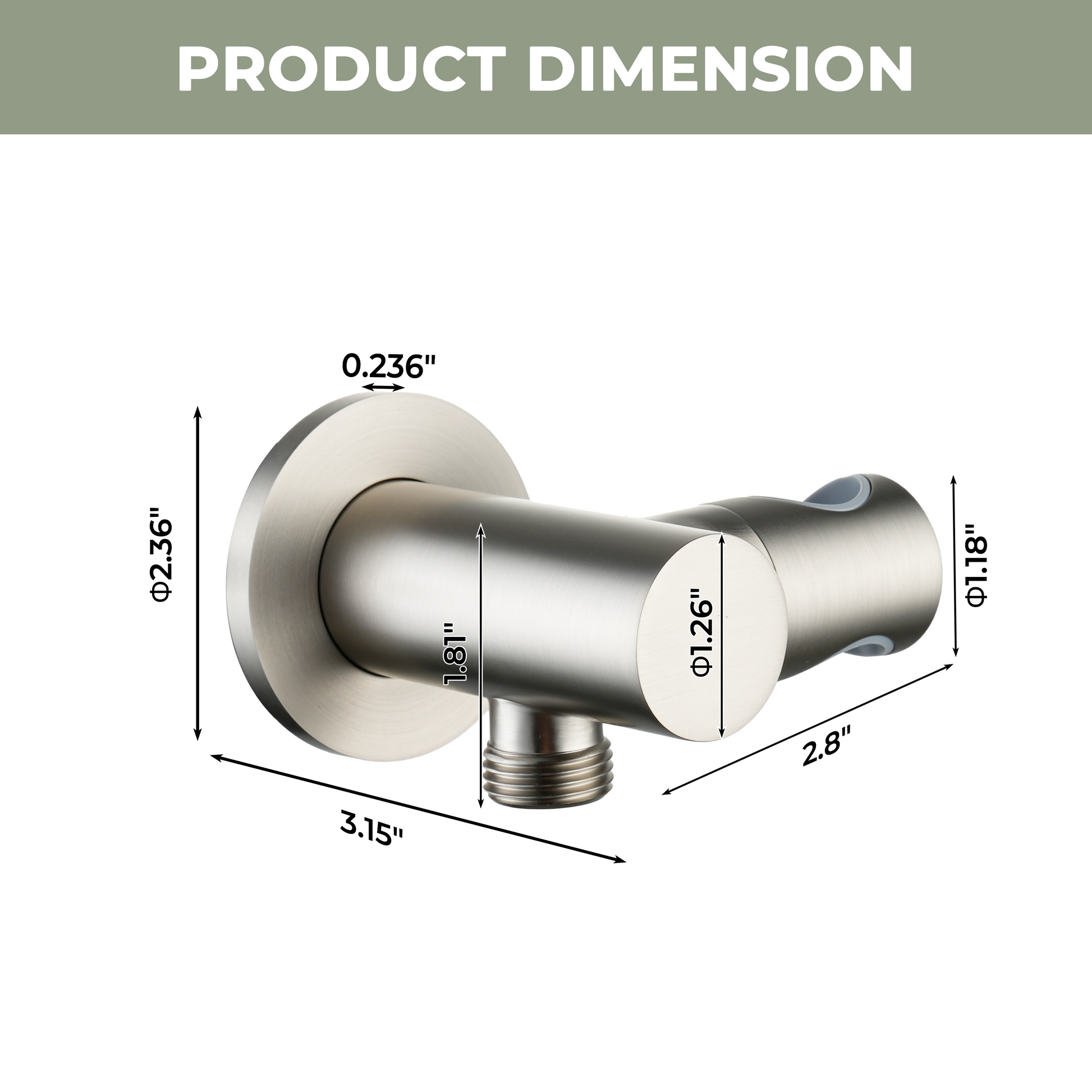 Wall Mount Round Handheld Shower Holder with Adjustable Angle