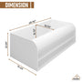CASAINC 69 Inch Matte White Freestanding Solid Surface Bathtub with Si