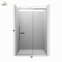 48"x76" Frameless Shower Door with Cushioned Single Slide in Brushed Nickel/Chromed/Matte Black/Brushed Gold, 0.39 inch SGCC-certified Tempered Shower Glass
