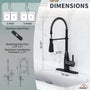LED Temperature Control Kitchen Faucet with 360° Swivel and Magnetic Pull-Out Head