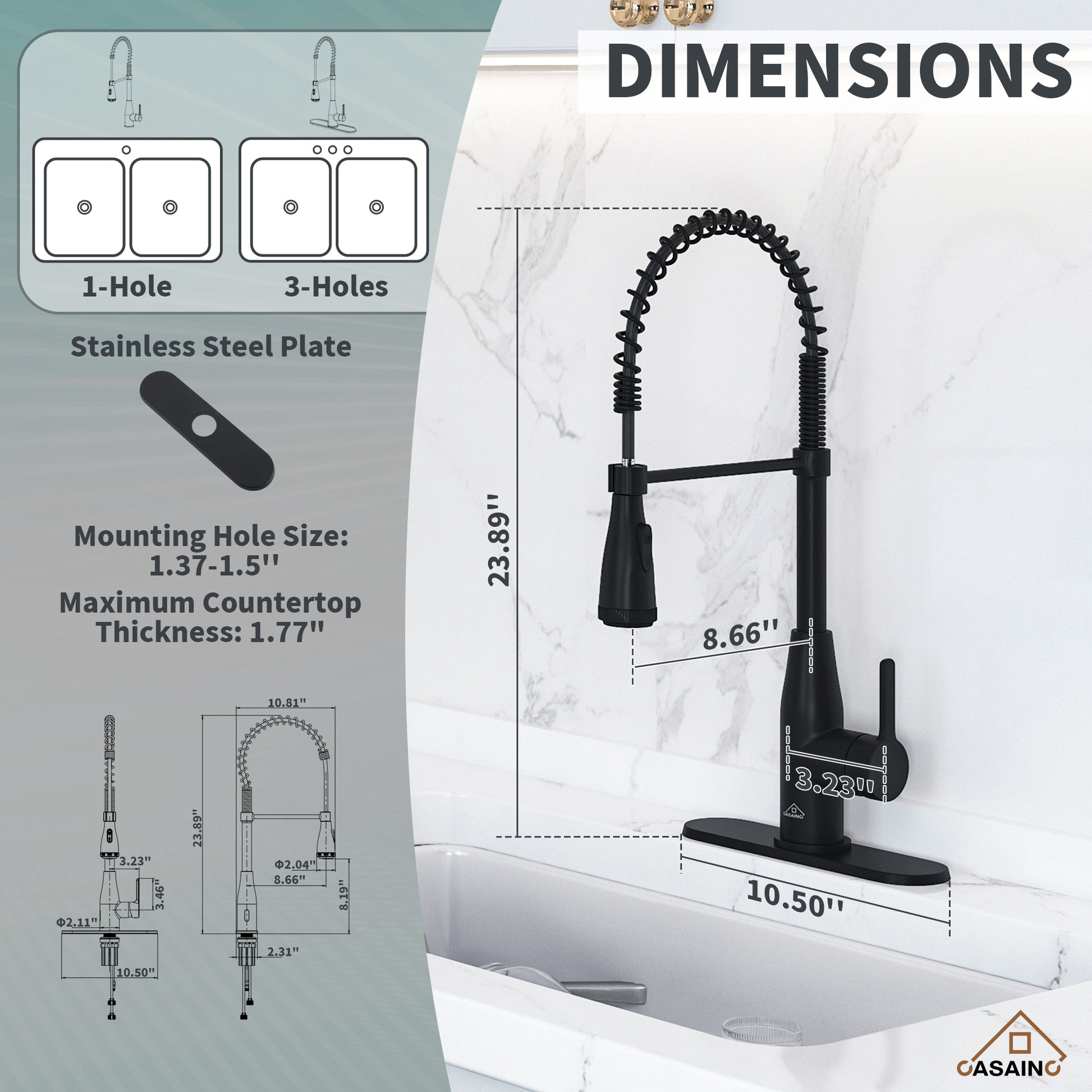 Touchless Kitchen Faucet with Automatically Turn Off