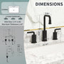 8-Inch Bathroom Sink Faucet with LED Temperature-Responsive