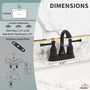 3-Hole 8-Inch Bathroom Sink Faucet with Drainer
