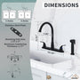 Double Handle Kitchen Sink Faucet with Side Sprayer