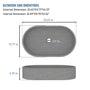 Concrete Oval Vessel Sink Bathroom Art Basin with the Same Color Drainer Black Earth / Mottled Bluish Grey / Cold Concrete Grey