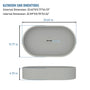 Concrete Oval Vessel Sink Bathroom Art Basin with the Same Color Drainer Black Earth / Mottled Bluish Grey / Cold Concrete Grey