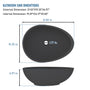 Concrete Egg-Shaped Vessel Sink Bathroom Art Basin with the Same Color Drainer Black Earth / Mottled Bluish Grey / Blue Ashes