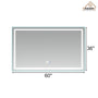 CASAINC 60" Solid Wood Bathroom Vanity with 1.2" Edge Italian Carrara Marble Countertop & Backsplash, Center Rectangular Sink, 4 Soft Closing Doors, 2 functional drawers, Grey, Matte White, Mirror, No Mirror