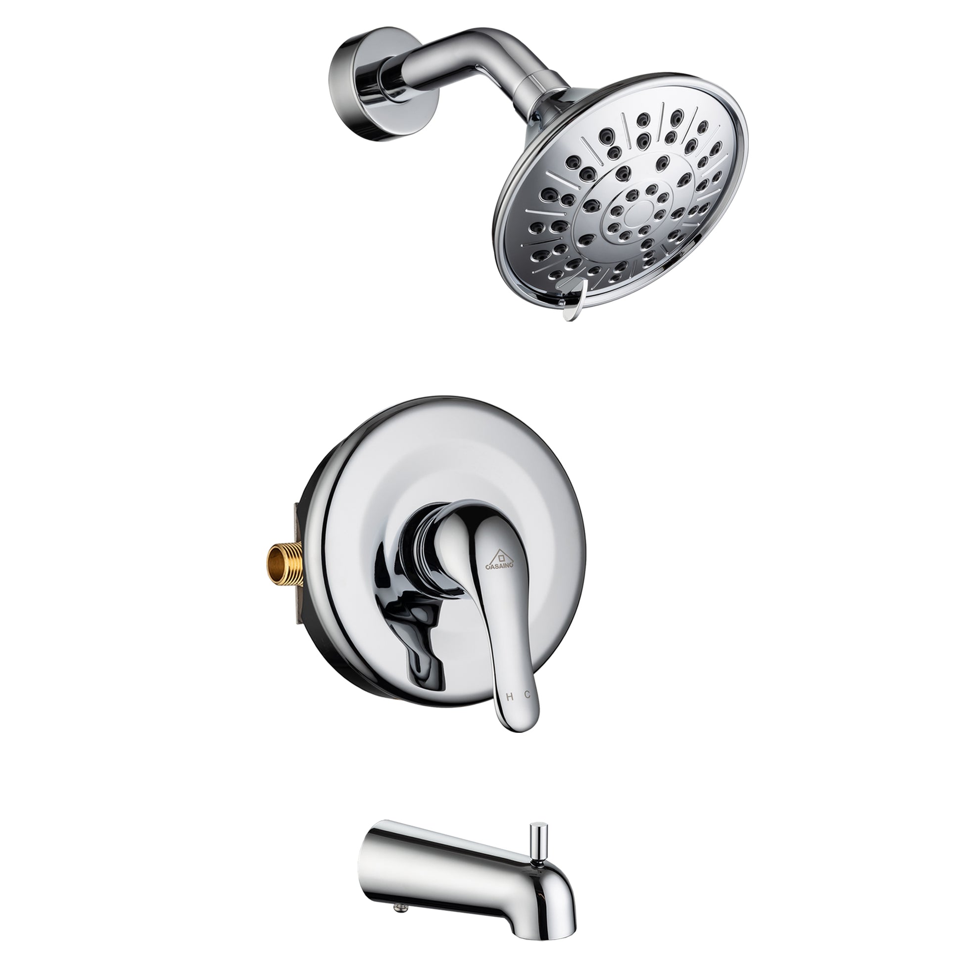 4.84inch Shower trim kit rain shower heads with tub spout-CASAINC