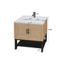 Freestanding Bathroom Vanity with White Ceramic Sink & Hot and Cold Faucet
