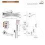 CASAINC Shower System with Rain Shower and Handheld and Tub Faucet Shower Set 