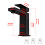 Casainc Matte Black 1-Handle Residential Freestanding Sink Faucet