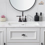 Casainc 4 Inch 2-Handle Centerset for Bathroom Sink Vanity Faucet 360° Swivel Spout