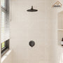 10" Round Shower Faucet in Matte Black with Pressure Balanced Valve