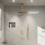 10 in./12 in. Ceiling Mount Shower System with Hand Shower & Tub Spout