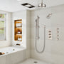 8-inch Dual Shower Head System with 4 Body Jets & Slide Bar
