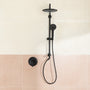 10-inch Wall-Mount Dual Shower Head System with 3-Spray Hand Shower
