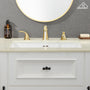 Casainc 4 Inch 2-Handle Bathroom Sink Faucet with Drain Assembly Matte Black/Brushed Nickel/Oil Rubbed Bronz/Brushed Gold 