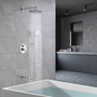 CASAINC 9.5inch Wall-mounted rain shower faucet with pressure balanced valve