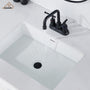 Casainc 4 Inch 2-Handle Centerset for Bathroom Sink Vanity Faucet 360° Swivel Spout