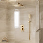 10" Brushed Gold Shower System Wall/Ceiling Mount Rain Shower System