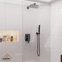 10"/12" Wall Mount Rainfall Shower Head System with Hand Shower