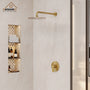 10" Wall Mount Round Shower Faucet Rain Shower System (Valve Included)