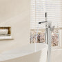 Single-Handle Freestanding Waterfall Bathtub Faucet with Handheld Shower