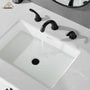 Casainc 4 Inch 2-Handle Bathroom Sink Faucet with Drain Assembly Matte Black/Brushed Nickel/Oil Rubbed Bronz/Brushed Gold 