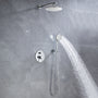 CASAINC 9.5'' Wall-mounted rain shower faucet with pressure balanced valve