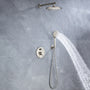 CASAINC 9.5'' Wall-mounted rain shower faucet with pressure balanced valve