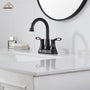 Casainc 4 Inch 2-Handle Centerset Bathroom Sink Faucet 360° Swivel Spout Vanity Faucet