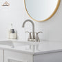 Casainc 2-Handle Centerset Bathroom Faucet for Bathroom Sink Vanity Faucet 360° Swivel Spout
