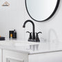 Casainc 2-Handle Centerset Bathroom Faucet for Bathroom Sink Vanity Faucet 360° Swivel Spout