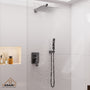 10"/12" Wall Mount Rainfall Shower Head System with Hand Shower