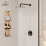 10" Wall Mount Round Shower Faucet Rain Shower System (Valve Included)