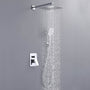 CASAINC 9.8" Square Wall-mounted Rain Shower Faucet with Pressure Balanced Valve