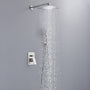 CASAINC 9.8" Square Wall-mounted Rain Shower Faucet with Pressure Balanced Valve