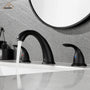 Casainc 4 Inch 2-Handle Bathroom Sink Faucet with Drain Assembly Matte Black/Brushed Nickel/Oil Rubbed Bronz/Brushed Gold 