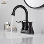 Casainc 4 Inch 2-Handle Centerset Bathroom Sink Faucet 360° Swivel Spout Vanity Faucet