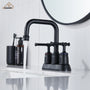 Casainc 4 Inch 2-Handle Centerset for Bathroom Sink Vanity Faucet 360° Swivel Spout