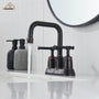 Casainc 4 Inch 2-Handle Centerset for Bathroom Sink Vanity Faucet 360° Swivel Spout