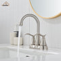 Casainc 2-Handle Centerset Bathroom Faucet for Bathroom Sink Vanity Faucet 360° Swivel Spout