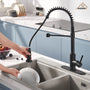 3-Mode Single Handle Pull-Down Sprayer Kitchen Faucet with Touchless Sensor and Includes Deckplate